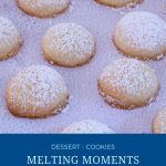 Pinterest image for shortbread melting moments.