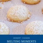 Pinterest image for shortbread melting moments.