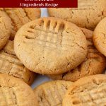 Pinterest Image for Peanut Butter Cookies with Just 3 Ingredients.