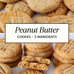 Pinterest image for Peanut Butter Cookies.