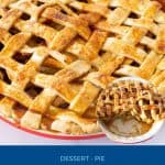 Pinterest image for making caramel apple pie recipe.