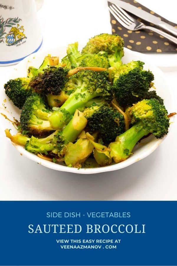 Pinterest image for broccoli.