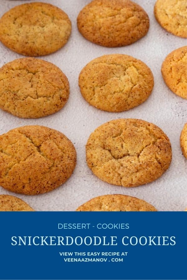 Pinterest image for cinnamon sugar cookies.
