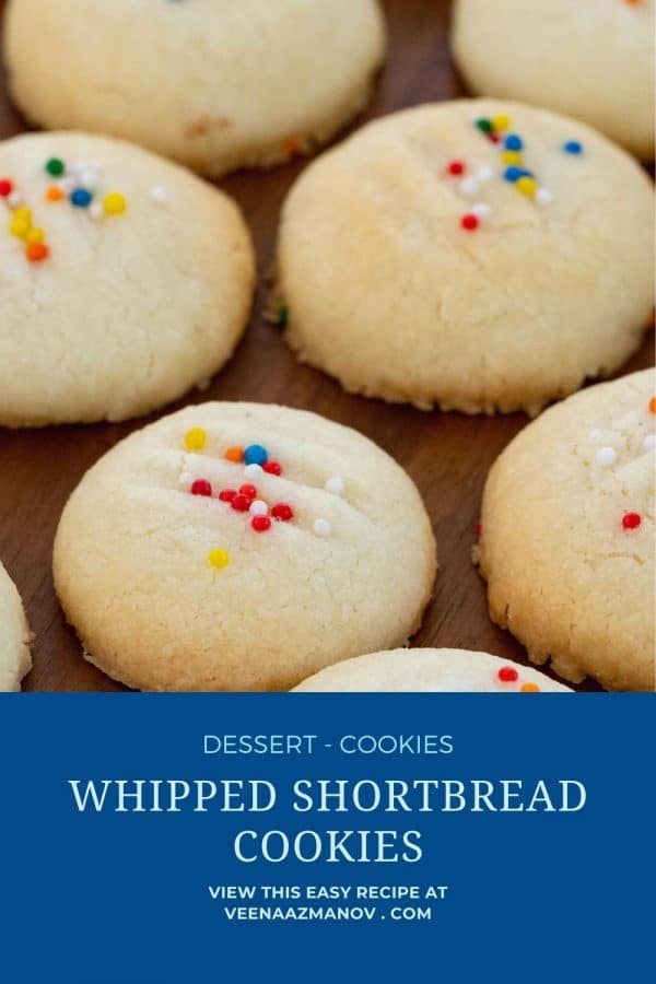Pinterest image for shortbread cookies.