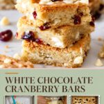 Pinterest image for White Chocolate Cranberry Bars.
