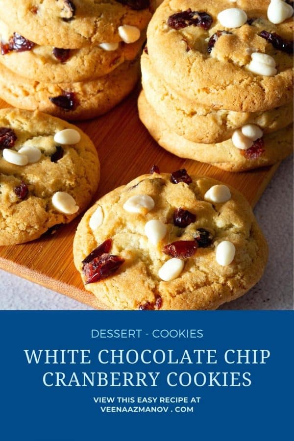 Pinterest image for cranberry chocolate with white chocolate.