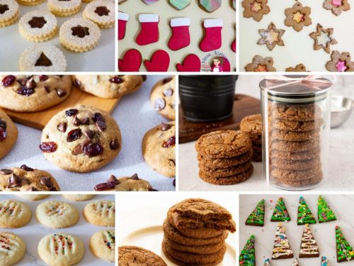 Collage of Christmas Cookies.