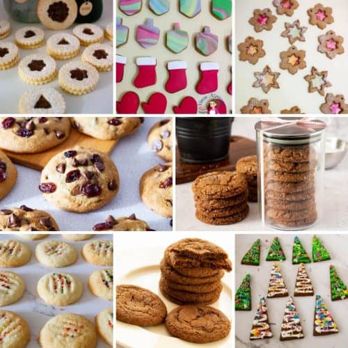 Collage of Christmas Cookies.