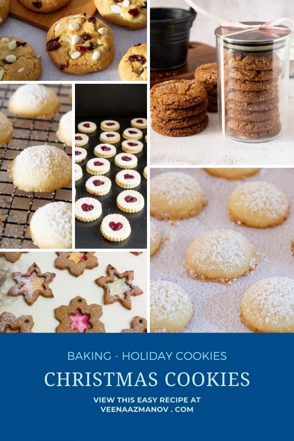 Pinterest image for holiday cookies.
