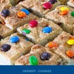 Pinterest image for M&M bars.