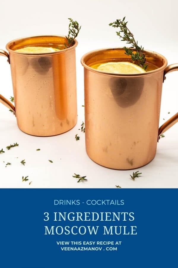 Pinterest image for the Moscow Mule Recipe.