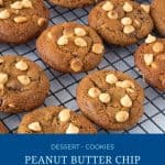 Pinterest image for peanut butter chips cookies.