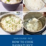 Pinterest image for cooking basmati 5 different ways.