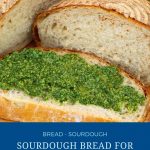 Pinterest image for beginners recipe for sourdough.