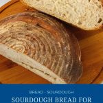 Pinterest image for easy sourdough bread recipe.