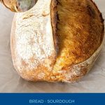 Pinterest image for sourdough loaf bread.