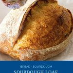Pinterest image for sourdough loaf bread.