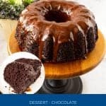 Pinterest image for chocolate cake.