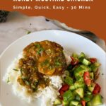 Pinterest image for Saucy Honey Mustard Chicken in 30 minutes.
