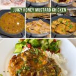 Pinterest image for Saucy Honey Mustard Chicken in 30 minutes.