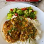 Pinterest image for Saucy Honey Mustard Chicken in 30 minutes.