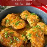 Pinterest image for Saucy Honey Mustard Chicken in 30 minutes.