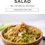 Pinterest image for Asian Salad with Sesame Vinaigrette.