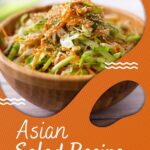 Pinterest image for Asian Salad with Sesame Vinaigrette.