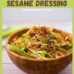 Pinterest image for Asian Salad with Sesame Vinaigrette.