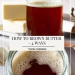 Pinterest image for homemade browned butter.