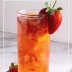 Pinterest image for strawberry mojito.