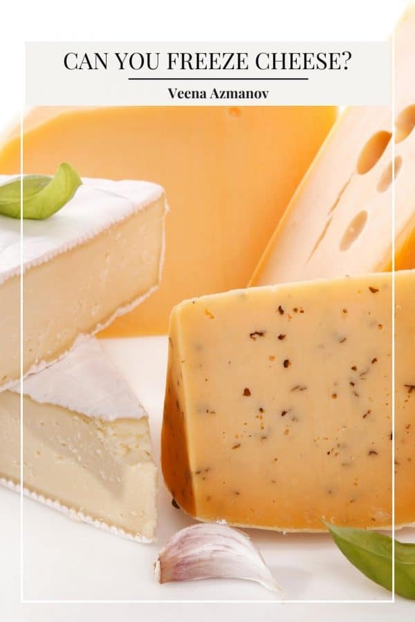 Pinterest image for freezing cheese.