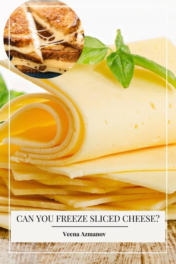 Pinterest image for slices of cheese for freezing.