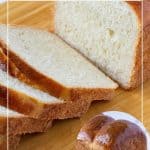 Pinterest image for sandwich bread with sourdough starter.