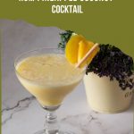 Pinterest image for Pineapple Coconut Pina Colada Cocktail.