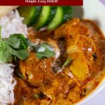 Pinterest image for Chicken Tikka Masala Restaurant Quality Recipe.