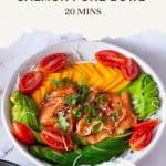 Pinterest image for Poke Bowl with Fresh Salmon.