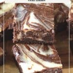 Pinterest image for Cream Cheese Brownies.