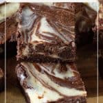 Pinterest image for Cream Cheese Brownies.