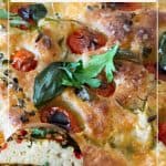 Pinterest image for Focaccia with Sourdough Starter.