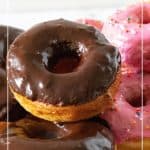 Pinterest image for doughnuts with sourdough starter.