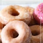 Pinterest image for doughnuts with sourdough starter.