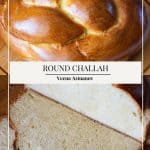 Pinterest image for Challah for Rosh Ha Shana.