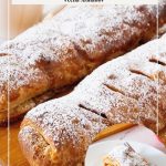 Pinterest image for apple strudel.