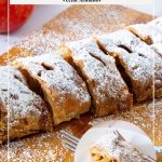 Pinterest image for apple strudel.