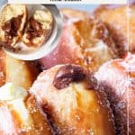 Pinterest image for cream filled doughnuts.