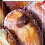 Pinterest image for cream filled doughnuts.