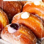 Pinterest image for cream filled doughnuts.