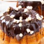 Pinterest image for mini cakes in bundt pans.
