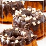 Pinterest image for mini cakes in bundt pans.